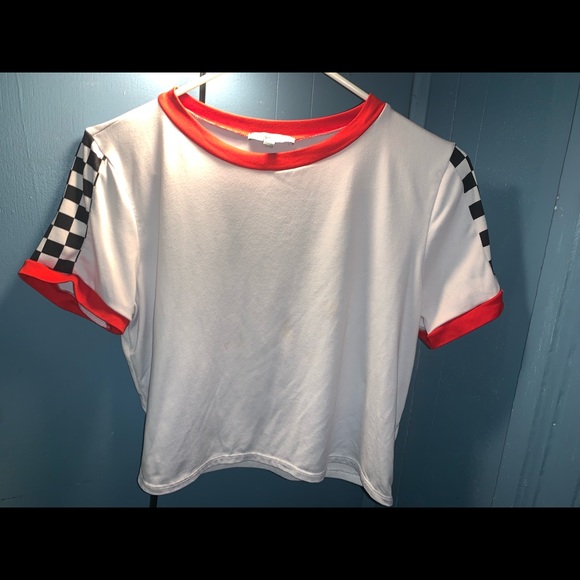 Charlotte Russe Tops - L checkered crop top